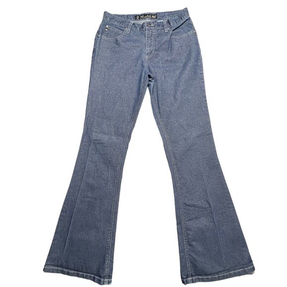 Mudd‎ Jeans Girls 11 (28x30) Distressed Hems Pants Bootcut Blue Cotton Blend - Picture 1 of 16